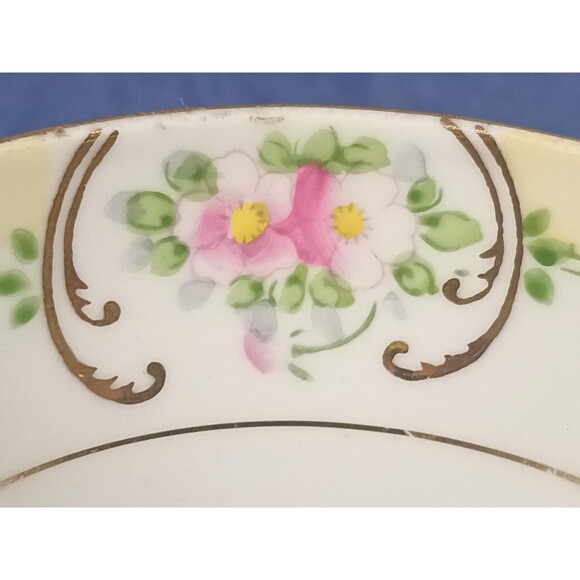 Noritake Hand Painted Soup Set Sauce Bowl Condiment Bowl With Ladle And Saucer - Picture 9 of 10